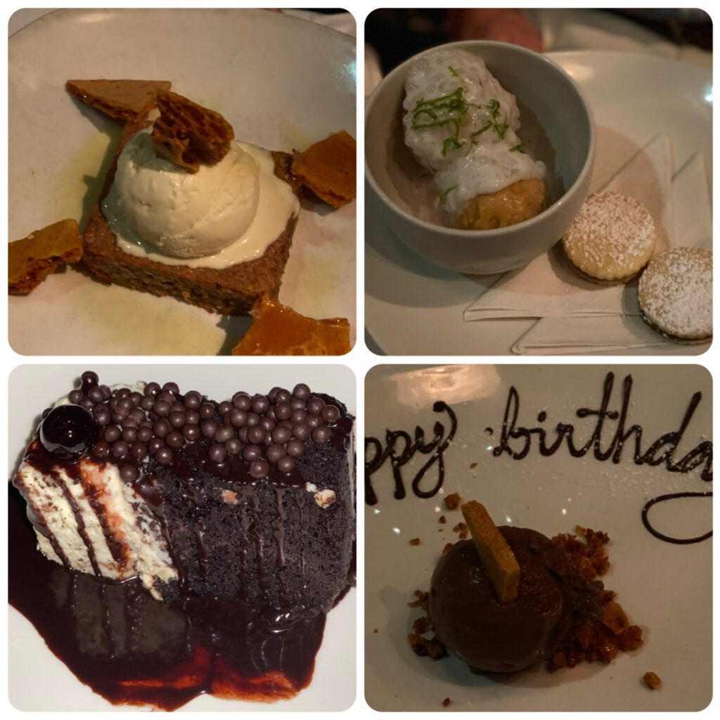 Desserts at OX Restaurant - October 14, 2022