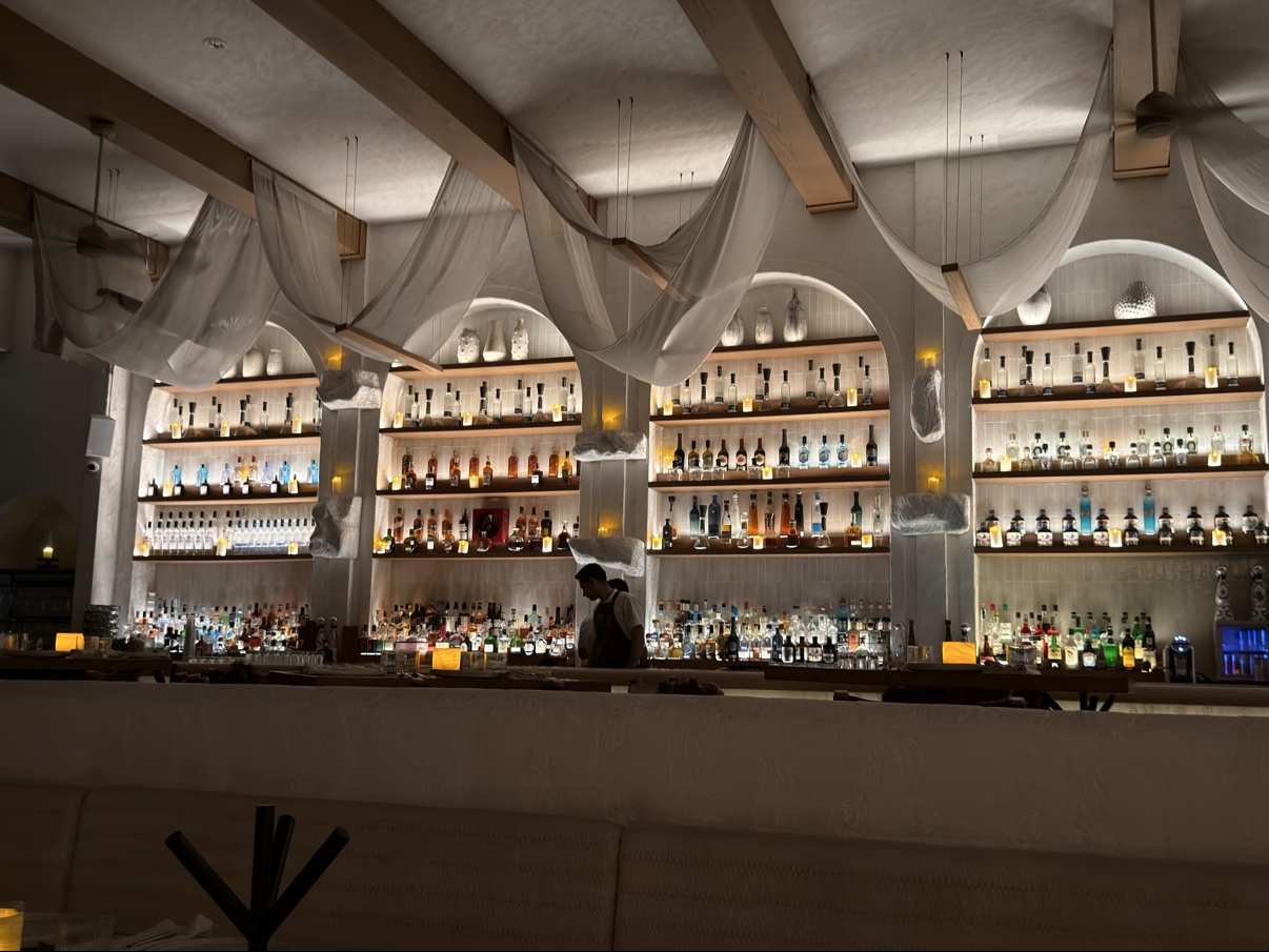 The back bar at Ilios.