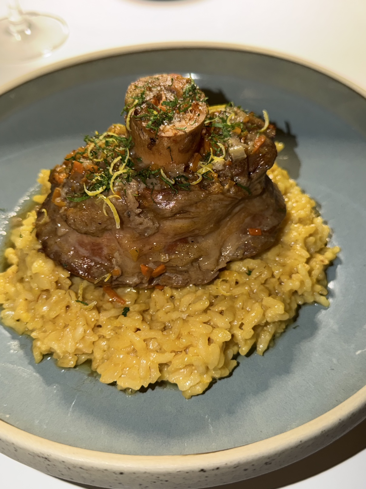 Ossobuco plates for both of us on Thursday night.