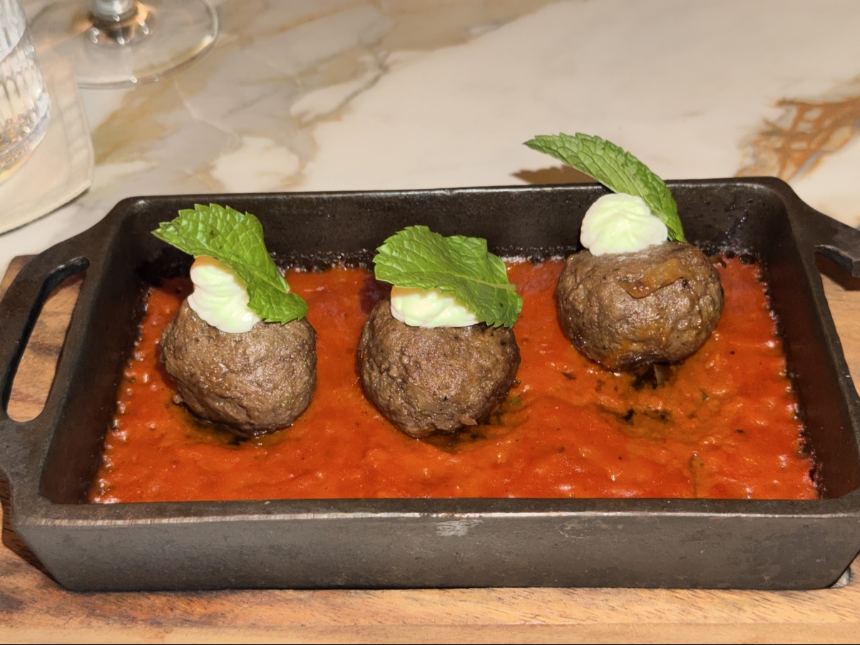 Greek Meatballs in tomato sauce.